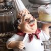 Cartoon Chef Kitchen Decor Salt And Pepper Shakers Set, Decorative Resin Statue Spice Even Seasoning Spreader Organizer, Glass Holder for Dining