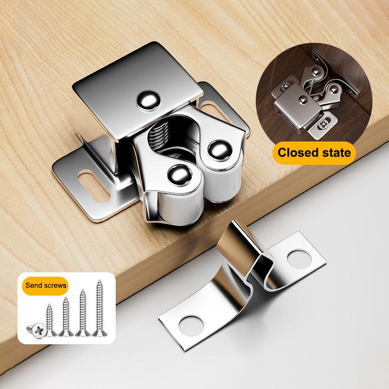 

5 шт./набір Магнітні защіпки для шафи Обмежувач дверей Доводчики Стопори Демпфер Буфер для меблевої фурнітури Аксесуари срібний