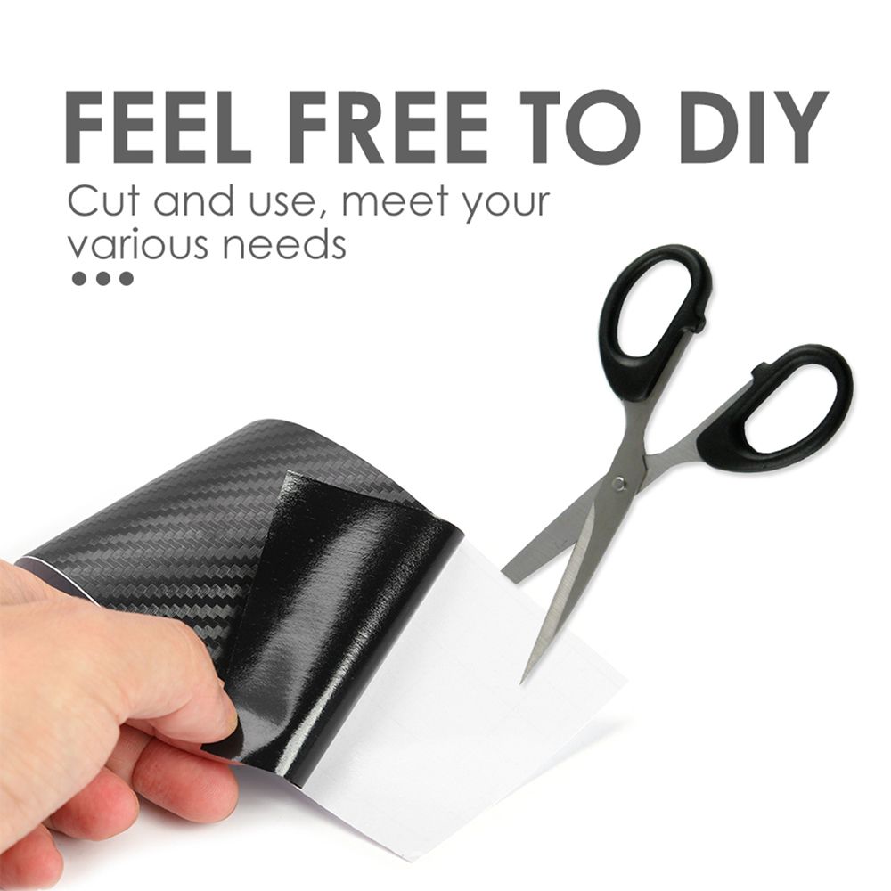 Car Accessories Protection Film Anti Scratch Tape 3D Carbon Fiber Sticker DIY Paste Protector Strip