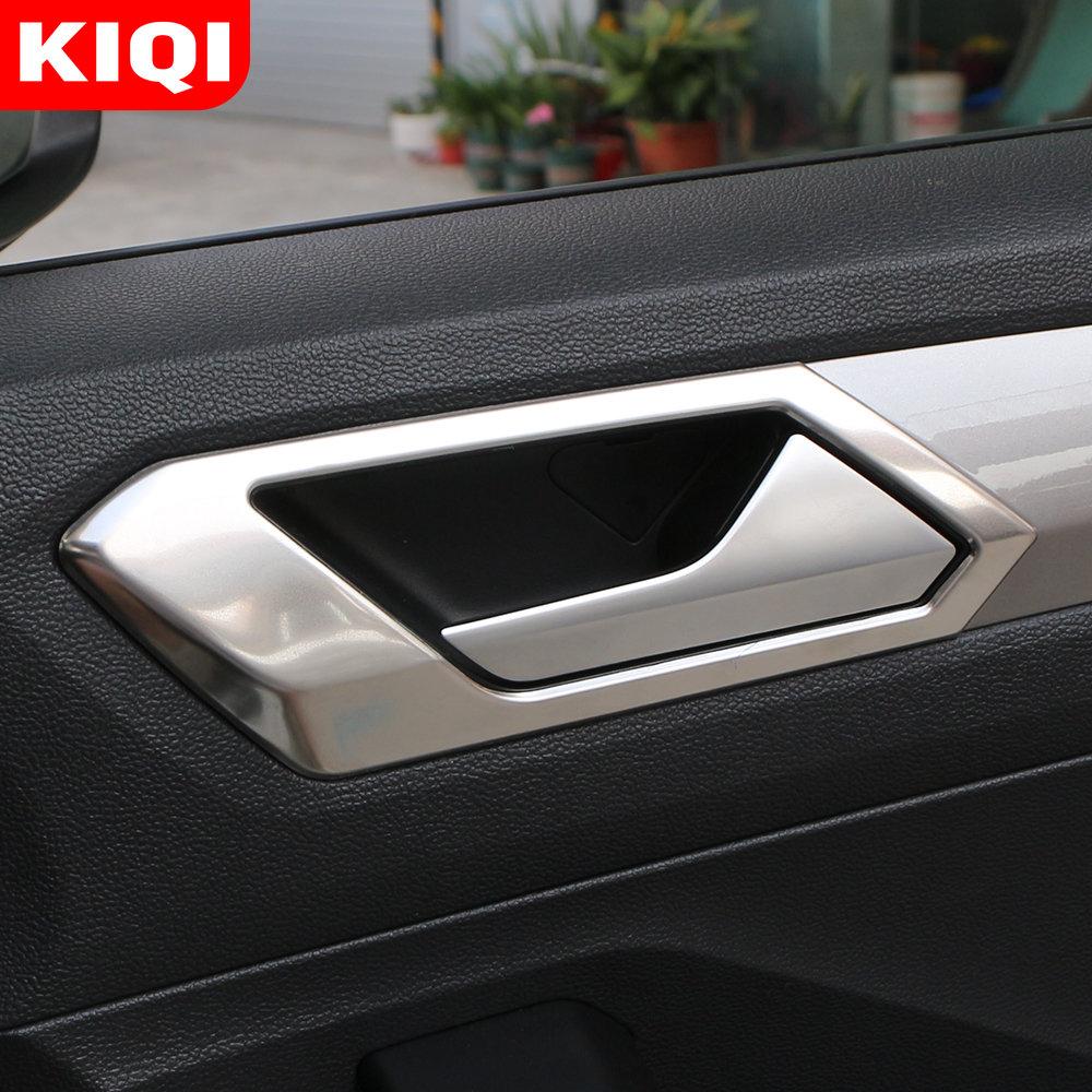 For Volkswagen T-Roc TROC 2018-2023 Stainless Steel Inside Door Handle Bowl Cover Trim Frame Decoration Inner Car