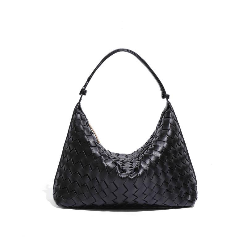 IELGY Women's Versatile Handwoven Bag, Fashionable and Simple Lunch Box Handbag, High-end Niche Shoulder Armpit Bag