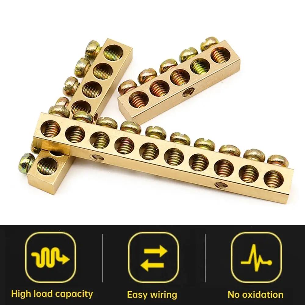 Copper Wire Connector Multi-specification With Hole Screw Copper Bar Terminal Zero Ground Terminal Power Distribution Cabinet