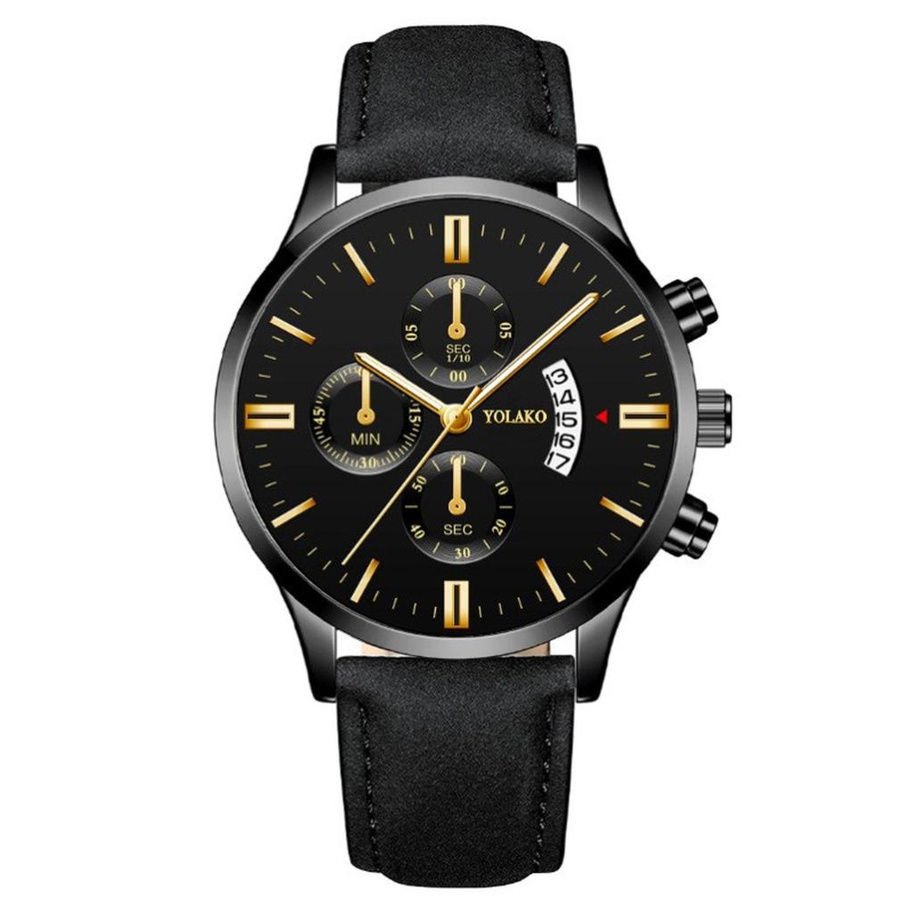 Mens Leather Business Fashion Watch Strap Watch For Gift Giving