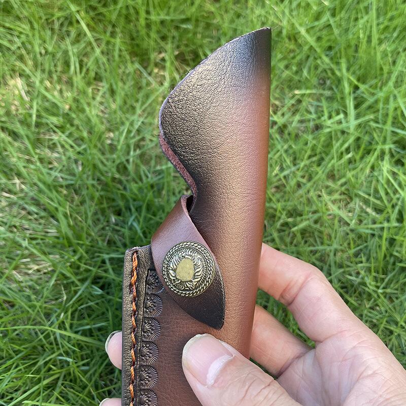 22,5 cm Messerhalter mit fester Klinge, Scheide aus hochwertigem Rindsleder, universelle Messerabdeckung, Zubehör für Jagdmesserholster