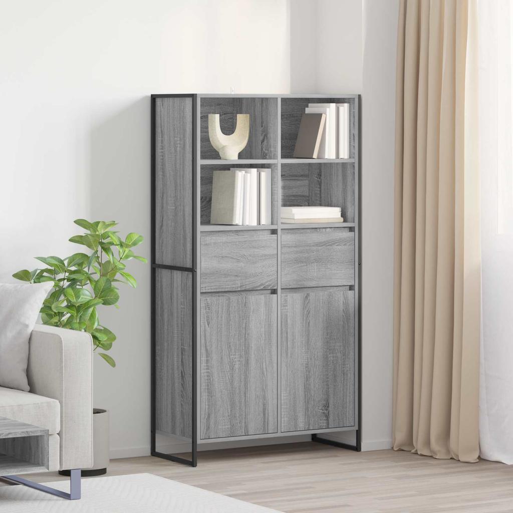 Sideboard 2 pcs Grey Sonoma 81 x 36 x 150.5 cm Particleboard
