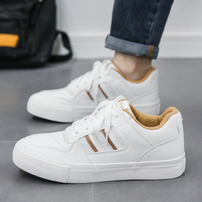 

Men s Shoes Tide 2025 Spring Breathable Canvas Shoes Men s Platform Versatile White Shoes Casual Board Shoes Men s - Qing 44