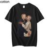 Rapper Kanye West Kissing T Shirt Retro Graphic T Shirts
