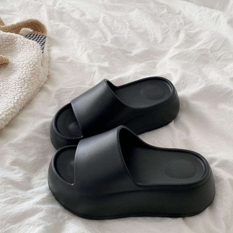 Soft feet thick-soled slippers for women's new summer wear soft bottom heightening beach non-slip cool slippers for women