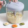 PP Storage Manual Food Chopper Stainless Steel Hand Power Mincer Durable Speedy Chopper  Baby Food