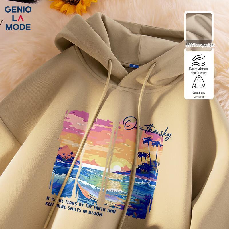 GENIOLAMODE Men's Hooded Graphic Sweatshirt
