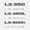 3D Chromowane Błyszczące Czarne Litery ABS LS350 LS400 LS460 LS460L LS500 LS500h HYBRID Emblemat Do Bagażnika Samochodu Odznaka Naklejka