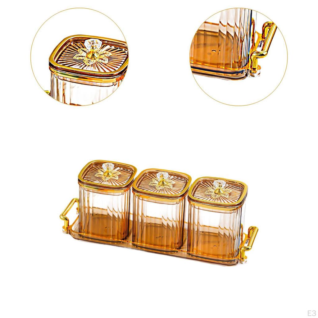 Candy Dishes with Lids, Divided Serving Dishes, Seasoning Box Set for Dried Fruit Nut Holiday