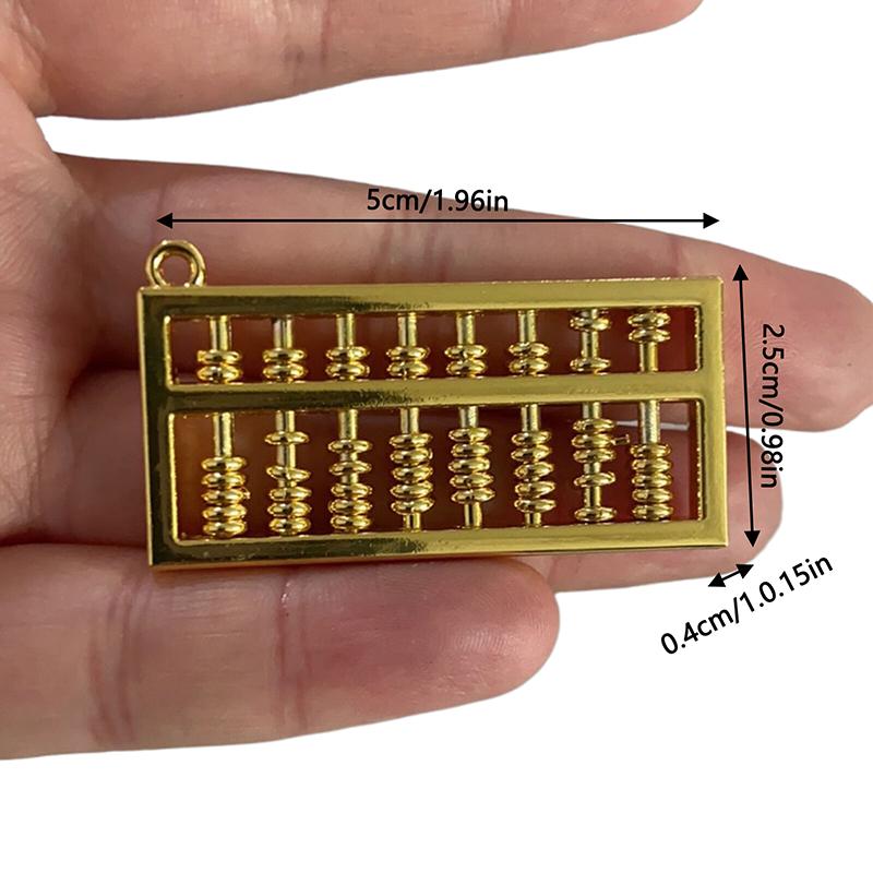

Brass Mini Abacus Keychain Car Key Hanging Accessory Bag Decorative Accessory