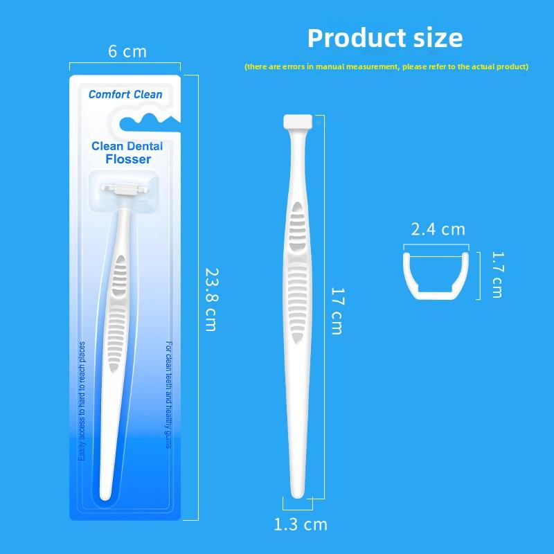 Replaceable Ultra-fine Dental Floss Holder with A Card-type Suction Device, Detachable and Extendable Handle, Y-shaped Dental Floss Holder
