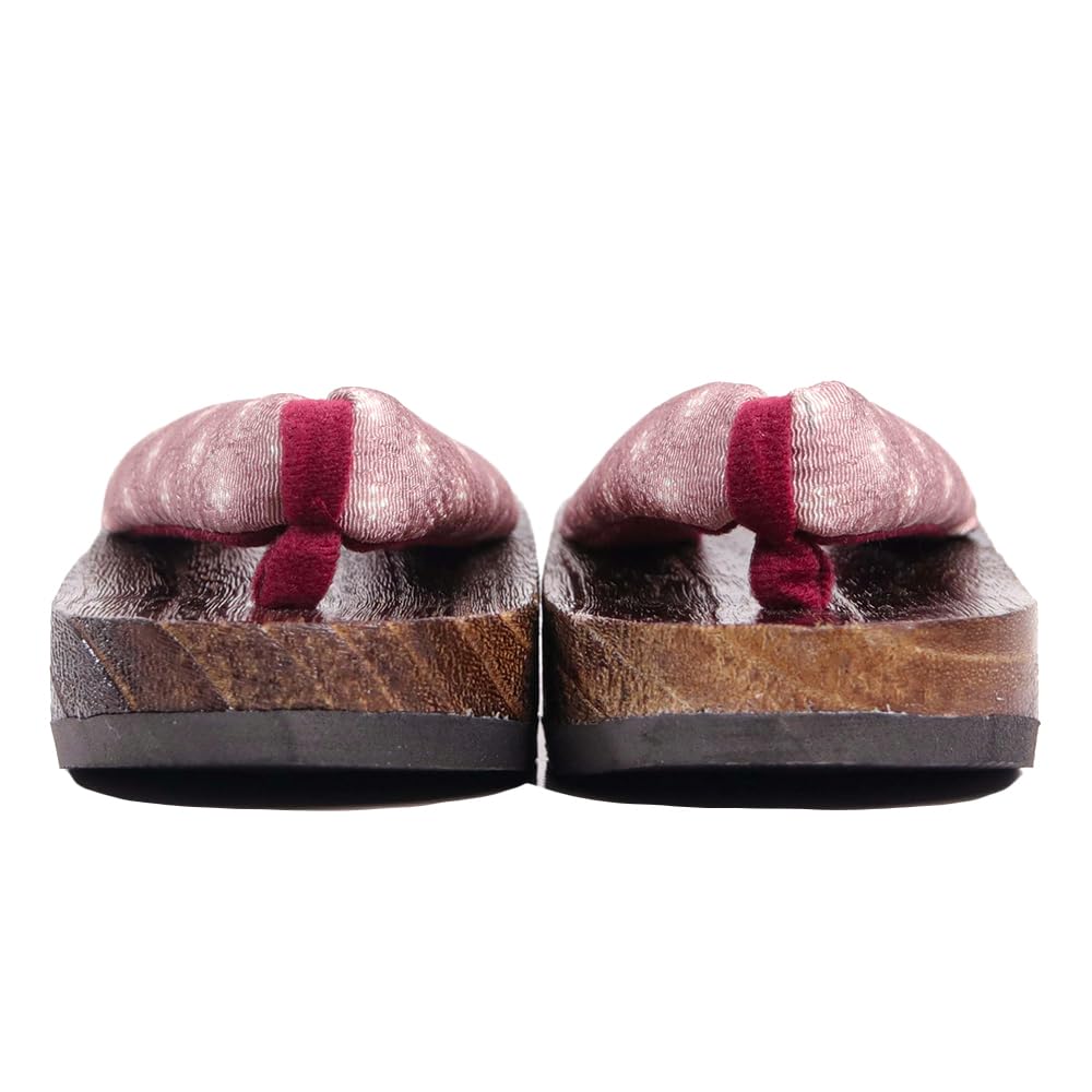 Geta Burnt Girls [KYOETSU] Clogs, Dull, Paulownia, (2 Roses, measurement_21_point_0_centimeters)