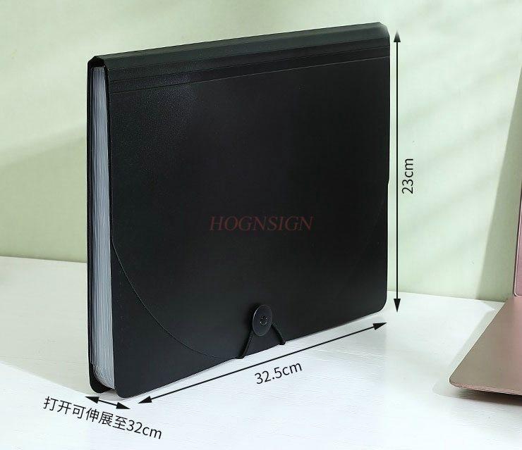 A4 Handheld Folder Organ Bag Large Capacity 36 Layer Data Book Student Exam Paper Clip Can Be Vertically Stored and Classified