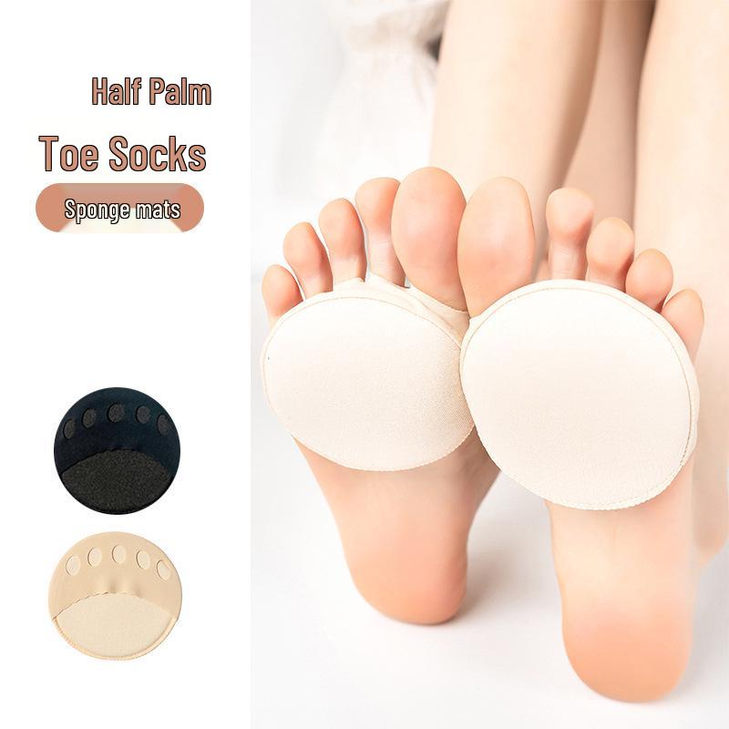 New Women's Breathable Half-Palm Five-Finger Toe Socks - Invisible Pads