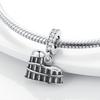 925 Silver Travel Charm Pendant New York Rome Vienna Landmark Building Bracelet Diy Fashion Jewelry Gift