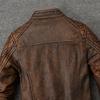 Motorcycle Jackets Slim Fit Genuine Cow Leather Jacket Men Cowhide Coat Riding Biker Jackets For Men Clothing Autumn