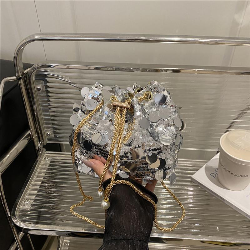 Women's Commuter Handbag -Large Capacity Multi Clip Sequins Soft Durable Crossbody Bag Casual Fashion Chic Premium Feeling Bag