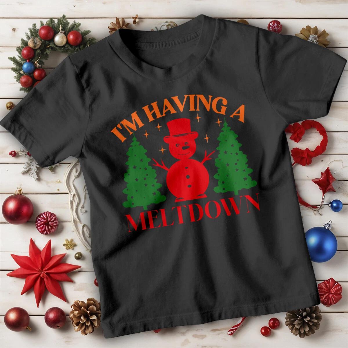 

Boys and Girls Meltdown Snowman Christmas T-Shirt Tee for Kids #MC 100