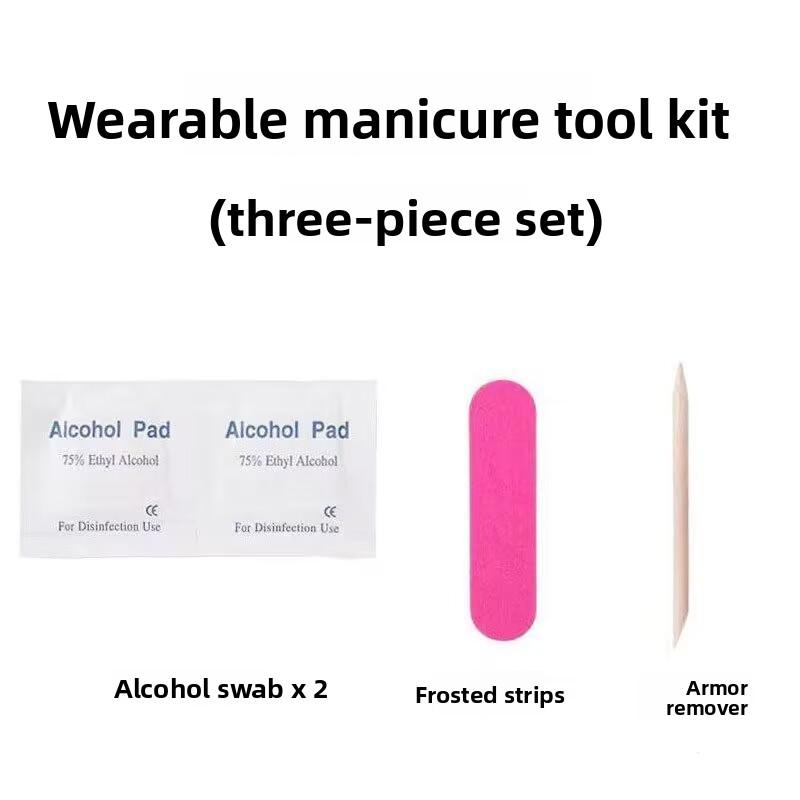 

Набор инструментов для ногтей, Набор инструментов для нейл-арта, Набор из 3-5 предметов, Готовые аксессуары, Желейный клей, Пилка для ногтей, Спиртовые салфетки Three-piece set 10pcs