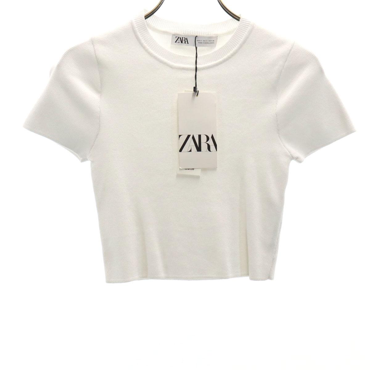 

ZARA неношеная Короткий рукав Вырез S белый Женский Б/у