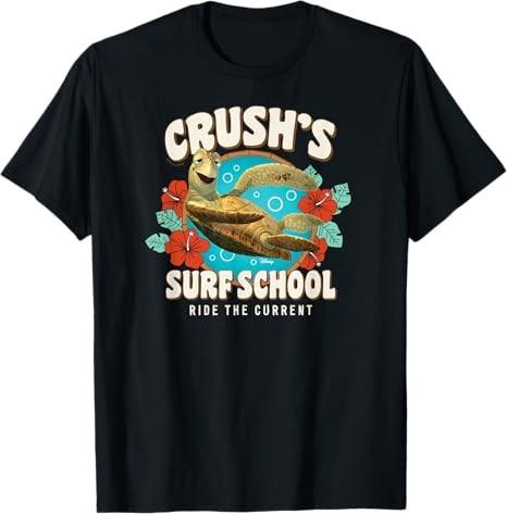 Finding Nemo Crushs Surf School Black TShirt S