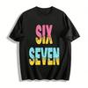 Fun Ice Cream Letter Print Tee SIX SEVEN Casual Loose Top Pure cotton T-shirt
