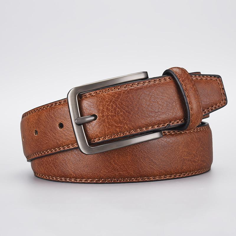 Belt Men'S Business Casual Belt Belt Men'S Classic Simple Pin Buckle Belt Men'S