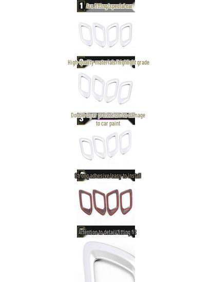 GS4 Interior Door Bowl Electroplated Protective Film Decorative Stickers - Car Accessories