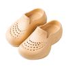 New Baotou lazy hole shoes fashionable versatile men and women wear height increase non-slip beach breathable one pedal shoes women
