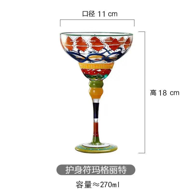 Handmade Colorful Cocktail Cup Margarita Europe Goblet Cup Champagne Cup Creative WineGlasses Home Bar WeddingParty Wine Glasses
