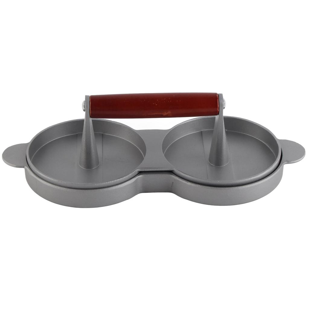 Aluminum Alloy NOn Stick Double Burger Press Mold Hamburger Meat Beef Kitchen Tools