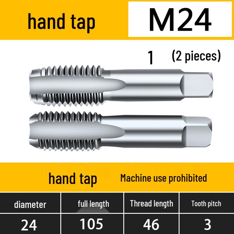 Hand Taper Tap Threading Tool M3-M20 for Manual Tapping
