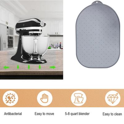 Universal Sliding Pad for Stand Mixers Silicone Waterproof Blender Pad Heat Resistant Non-Slip Mixer Pad Protects Countertops Kitchen Accessory