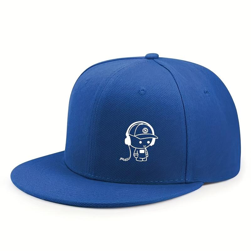 Nova Moda Design de Vilão Boné Casual com Aba Reta para Homens e Mulheres, Versátil ao Ar Livre Hip-hop Chapéu Esportivo de Aba Reta