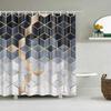 Cute Dinosaur Funny Shower Bathroom Curtain Waterproof Cat Green Leaves Fabric Pastel Toilet Door Curtains Modern Marble Cortina