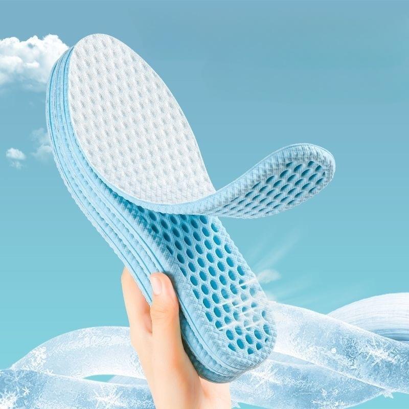 10PCS Breathable Mesh Insoles Men Summer Deodorization Sweat Absorb Running Shock Absorption Shoe Sole Memory Foam Shoes Pads