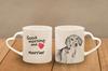 Harrier - cup with a dog, adorable cup with a heart-shaped handle, universal gift from the Art-Dog brand