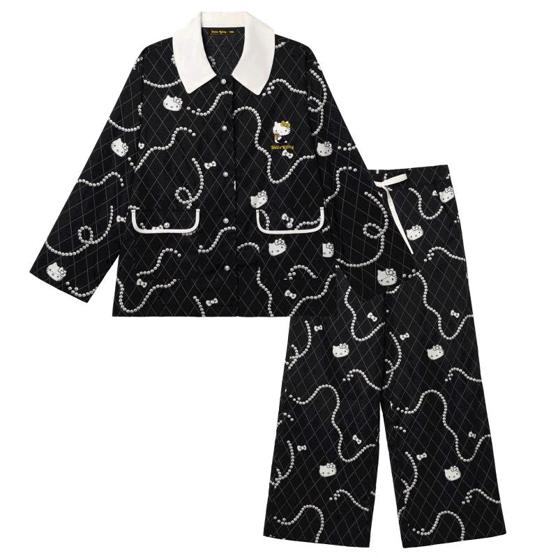 tbh Hello Kitty Tencel Cotton Women s Long Pajama Set S