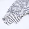 JOURNAL STANDARD 24-040-400-5010-1-0 Striped Linen Band Collar Gathered Shirt Dress *There Is No Size Notation. White / blackUsed