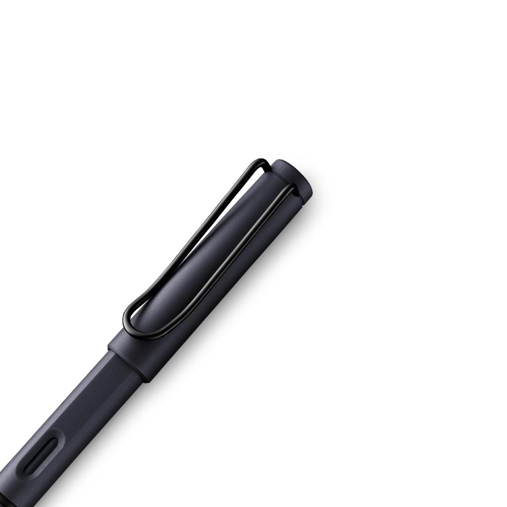 LAMY Safari Stahl Schwarz Füllfederhalter Medium Offiziell importierter Stift, Feder, L0E2-M,