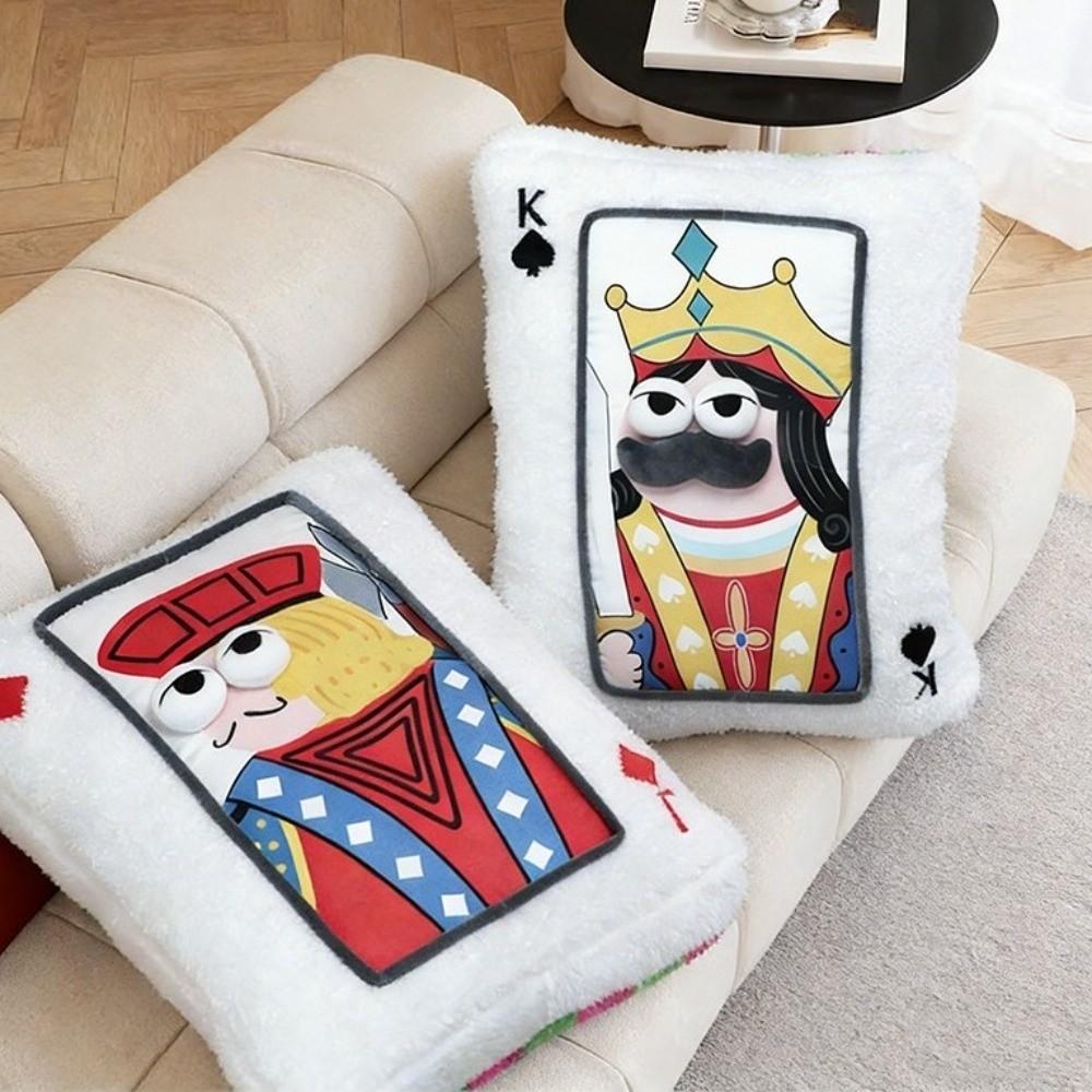 Square Shape Plush Embroidered Pillow Fluffy Texture Patchwork Pillow Holiday Gift