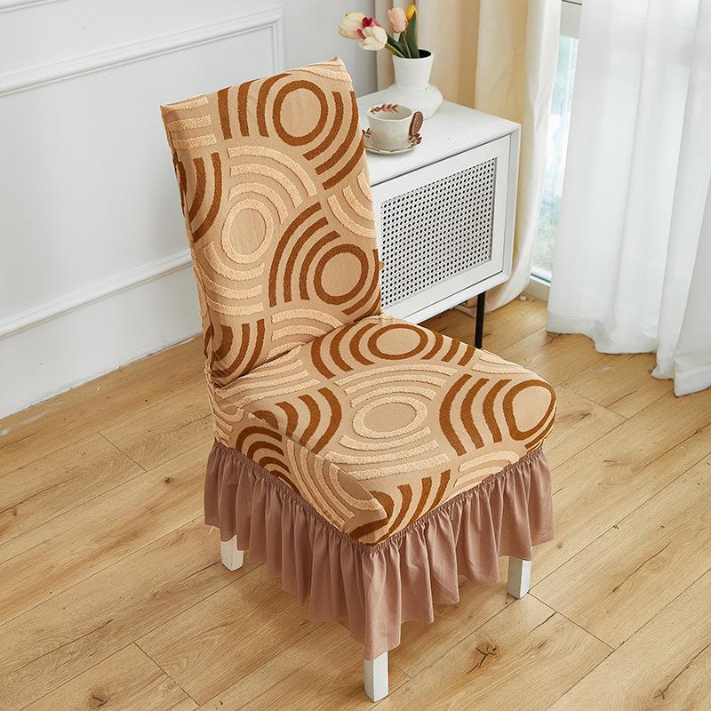 Thickened Jacquard Household Dining Chair Cover The Same Chair Cover In Hotels Backrest Cushion Integrated Stool Cover