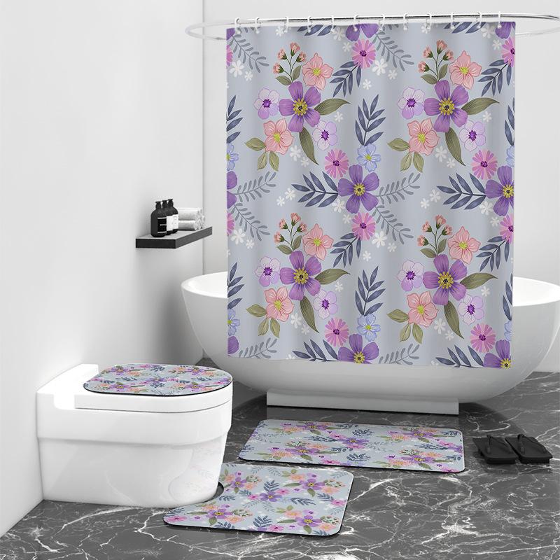 

Маленькая цветочная креативная цифровая печать занавеска для душа персонализированная водонепроницаемая полиэстеровая занавеска для ванной палатка для ванной W90cm*L180cm