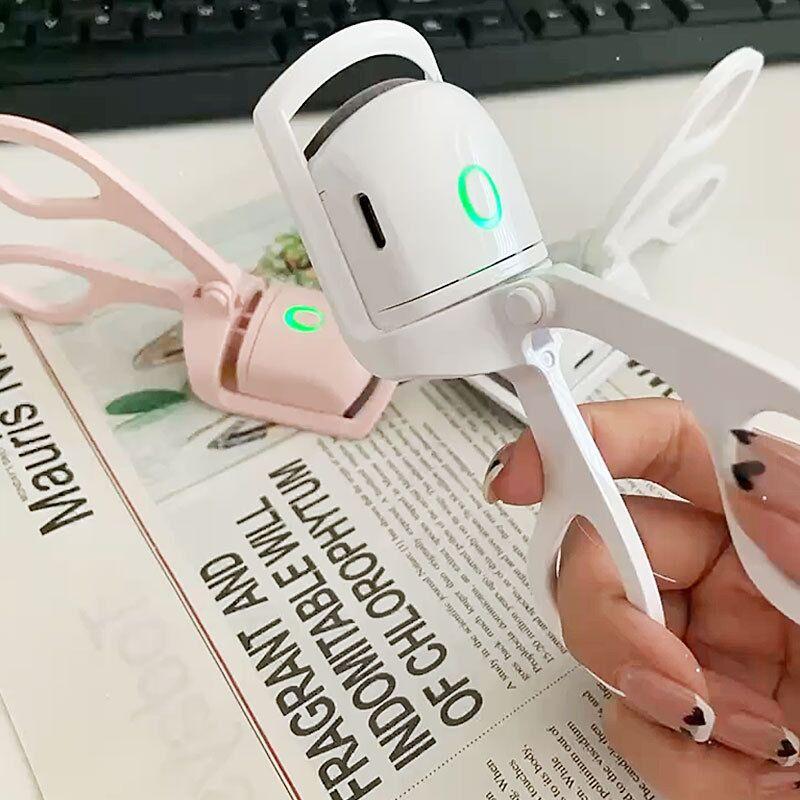 Heated Eyelash Curler with Sensing Heating Silicone Pad
