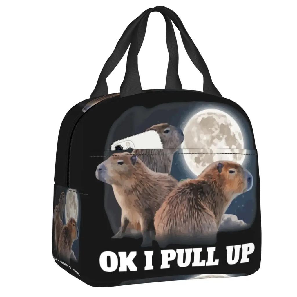 Anpassad Respektera Kapybaran Rolig Gnagare Kapybara Lunchväska Män Kvinnor Varm Kylväska Isolerade Matlådor för Student Skola