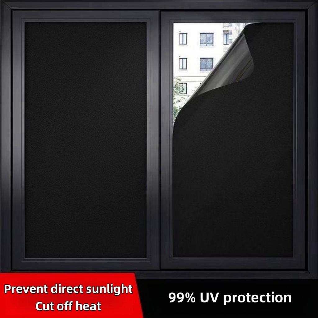 Black Aquarium Background Wall Cover Aquarium Poster Decorative Glass Glass Privacy Film Opaque Black Glass Window Film Sticker Uv Barrier X