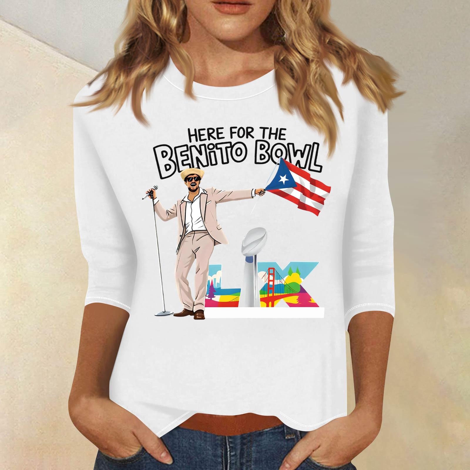 

Women s Fashionable Casual Printed Three Quarter Sleeve Top XL білий